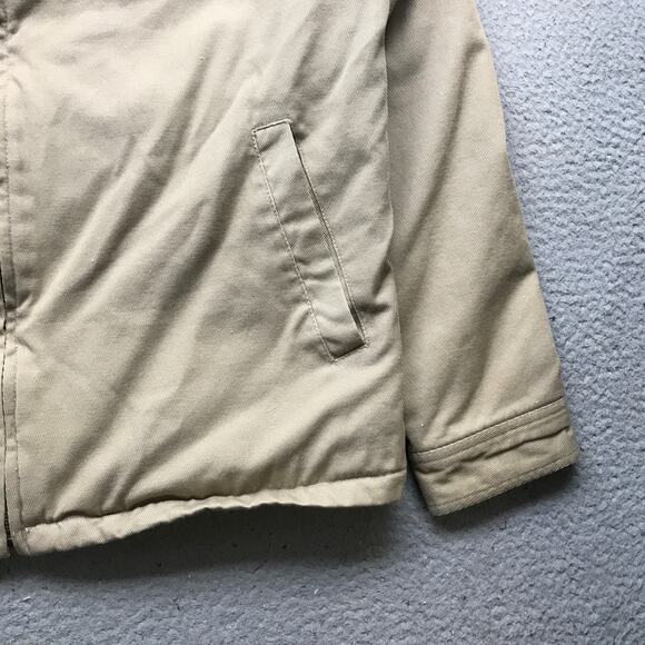 Vintage Y2K Hurley Lined Harrington Heavy Twill Work Jacket Mens XL Zip Khaki - Picture 7 of 12